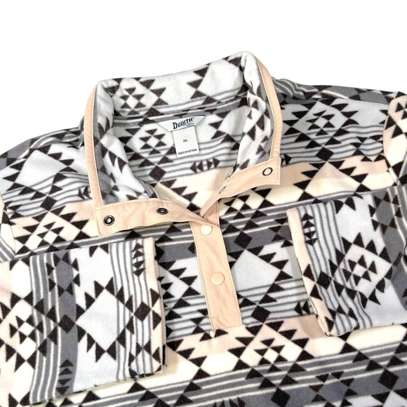 Duluth Trading Company XL Aztec Doubleback Printed Fleece Pullover Southwestern - Picture 8 of 10